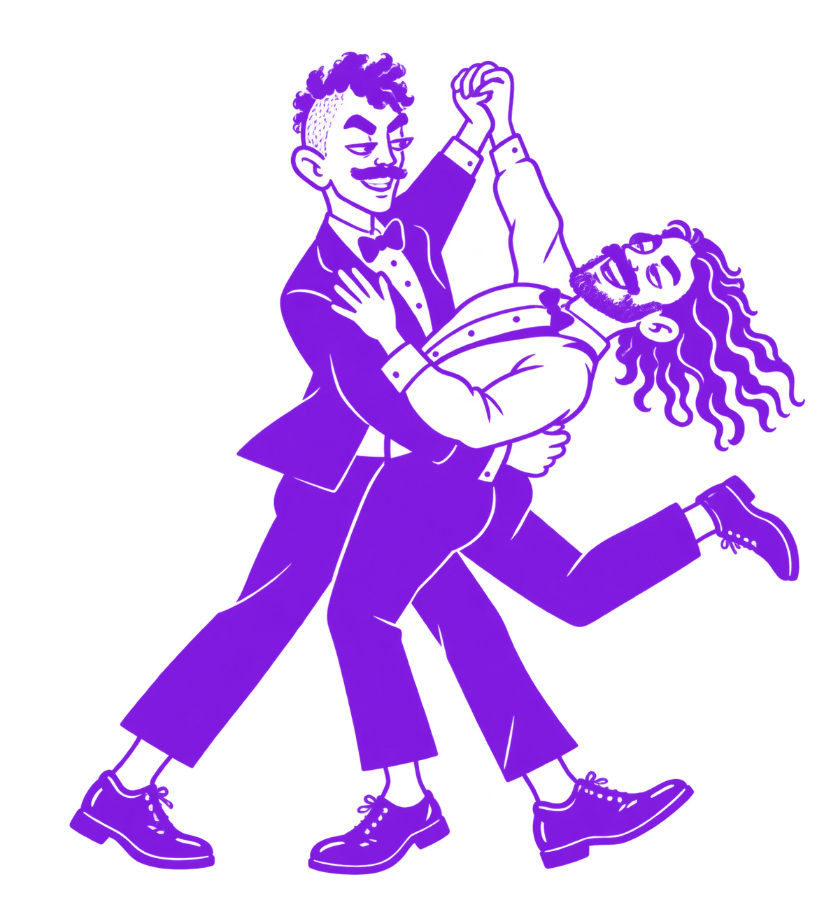 Ilustração de um casal celebrando
